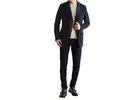 Buy Damien Blue Suede Leather Blazer at Marry Clothing | Rs. 11,200 | All Sizes Available