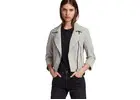 Buy Esme Gray Women's Biker Jacket Online In India at Best Prices | Marry Clothing